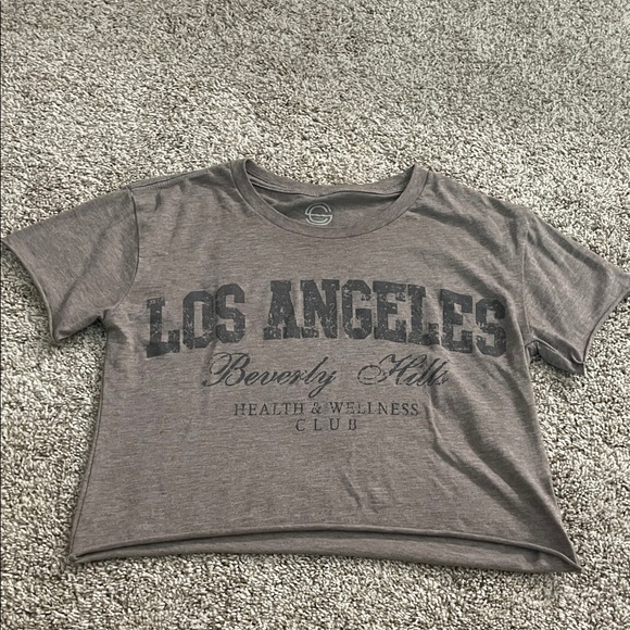 Social Culture - Cropped Gray Graphic T-Shirt - Picture 1 of 2